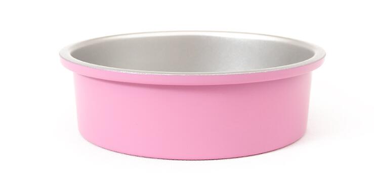 6' Carbon Steel Nonstick Round Cake Pan-Pink (7)