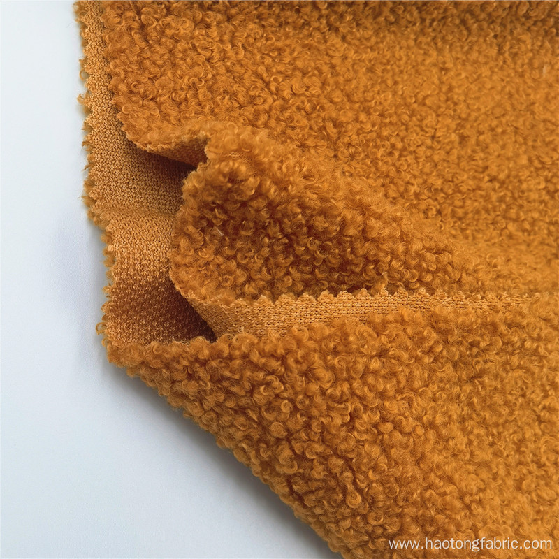 Plain Dyed Mohair Knitting Winter Cloth Fleece Fabric