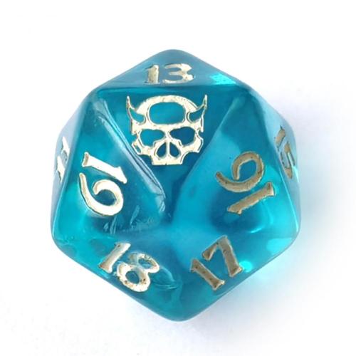 20 Sides Customized LOGO Engraved Translucent Polyhedral Dice