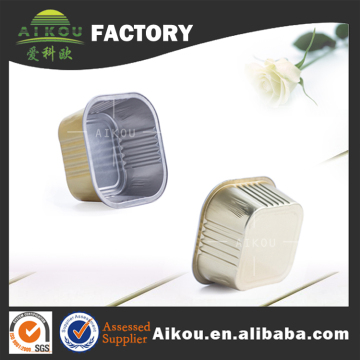 Microwaveable square small aluminum foil food container for takeaway