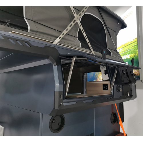 Lightweight Aluminum RV Trailer Sleeps 4 Pickup Truck Backpack Box with Outdoor Camper Features Light Weight