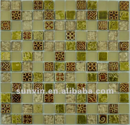 23x23 glass stone resin mix mosaic