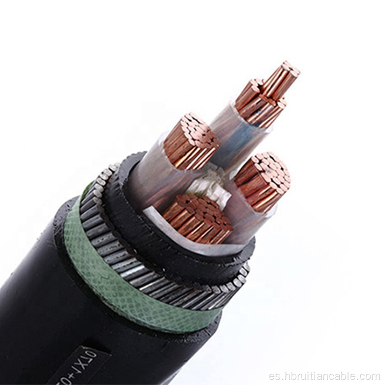 Cable de alimentación eléctrica aislada de cobre subterráneo XLPE