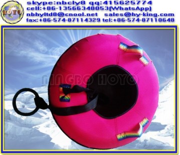 Rubber towable snow tube , inflatable inner tube snow , pink rubber snow inner tubes