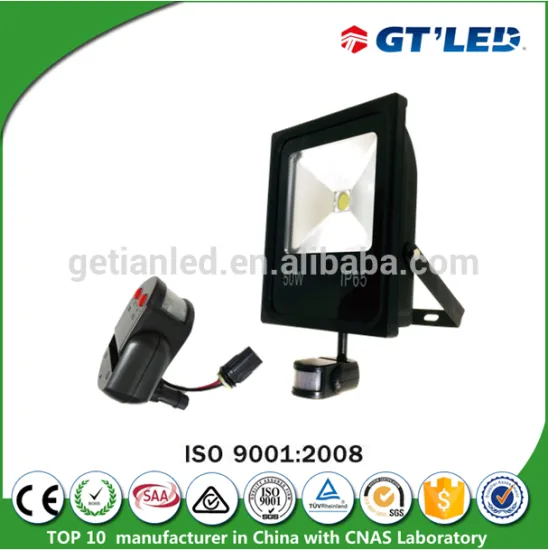 Outdoor 10W 30W 50W Led Floodlight With PIR Sensor IP65