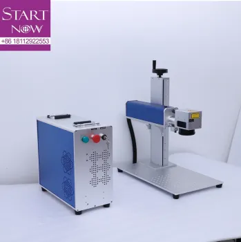 Portable Mini 3D Crystal Cylindrical Color Fiber Laser Marking Machine for Metal (20W-60W MOPA)
