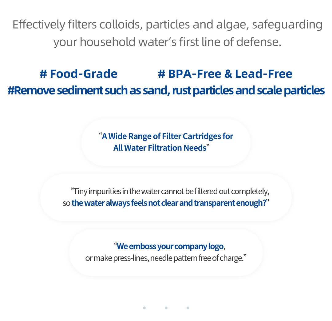 2.melt-blown filter cartridge detail page