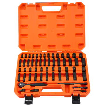 56-Piece 1/4" Drive Socket Set: SAE & Metric with 72-Tooth Ratchet Wrench