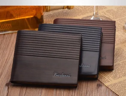 Best Selling Short Leather Mens Wallet Pu Leather Wallet