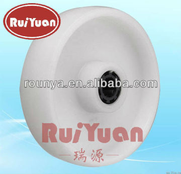Plastic in white color industrial caster wheels