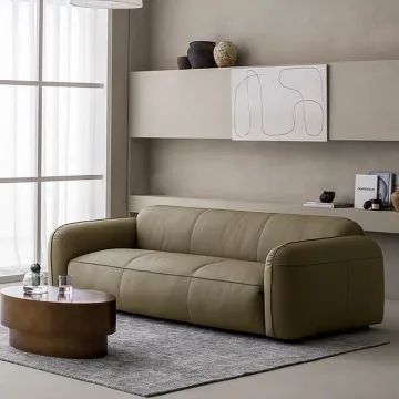 Modern minimalist leather living room furniture sofa