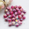 Mixed solid colors striped imitation Polymer Clay loose acrylic Beads