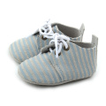 New Styles Stripe Læder Baby Oxford Sko Engros