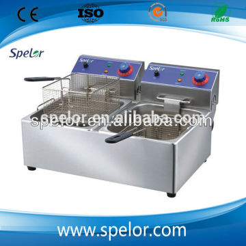 2014 NEW hot selling 6 liter electric Fryer with 2 tanks