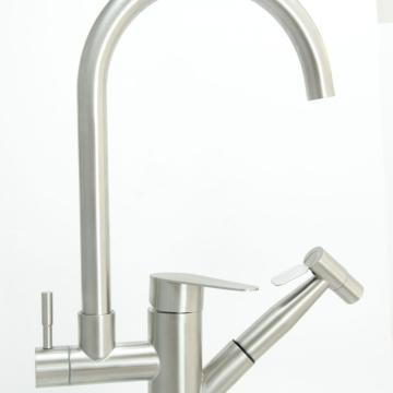 Flexible hose commercial pull out kitchen faucet with sprayer