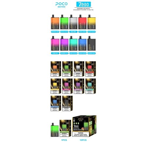 Poco asli bm 7000 puffs grosir vape sekali pakai