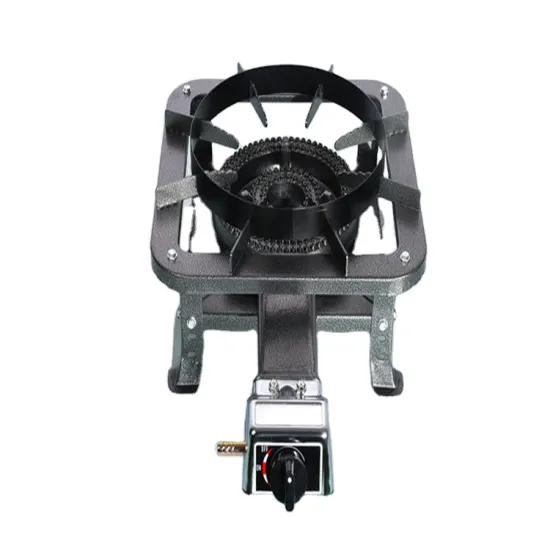 fire basket cast iron single burner cooker outdoor restaurant gas stove floor type gas stove super power blue flame fire