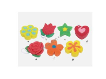 bath sponge in flower shape