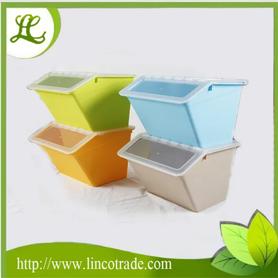 Colorful Plastic Storage Box With Transparent Cover