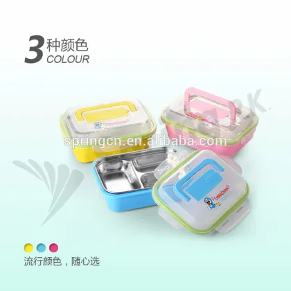 Wonderful color lunch box stainless steel bento with lock