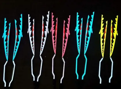 Shark EL Lighting Tape Helmet: New Arrival Cool Style Rechargeable LED Motorcycle Helmet