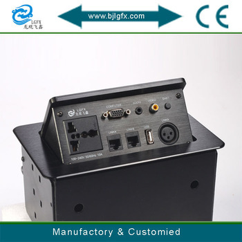 Multiple socket with Internet port sockets conference aluminium socket