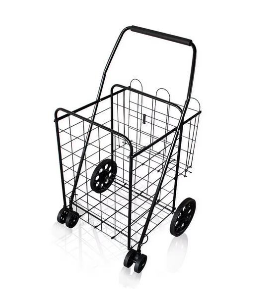 Carro de compras de supermercado plegable de aleación de acero