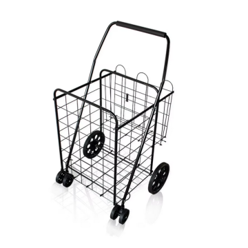 Carro de compras de supermercado plegable de aleación de acero
