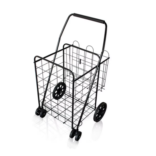 Carro de compras de supermercado plegable de aleación de acero