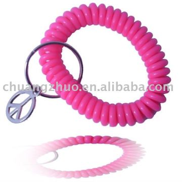 plastic coil keychain