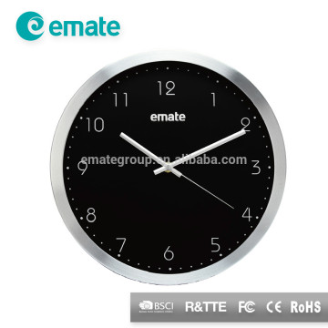 Silent alluminum wall clock with RCC function