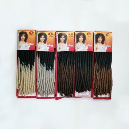 Ombre color 14" Orgao Cabelos Cacheado Dread Original Nina Softex Crochet Braids