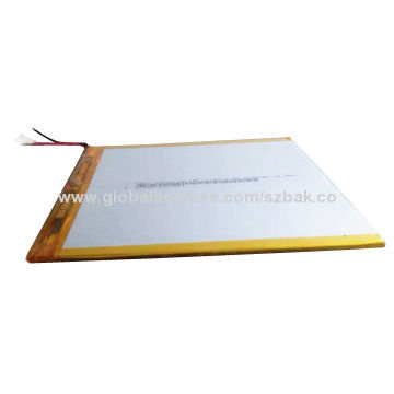 Super thin tablet PC Lithium polymer battery, 3.7V, 5,000mAh, long lifespan/CE/UL/RoHS approved