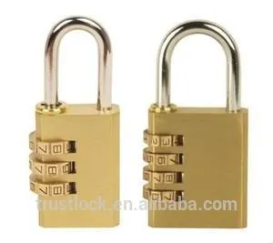 Resettable Combination Brass Padlock