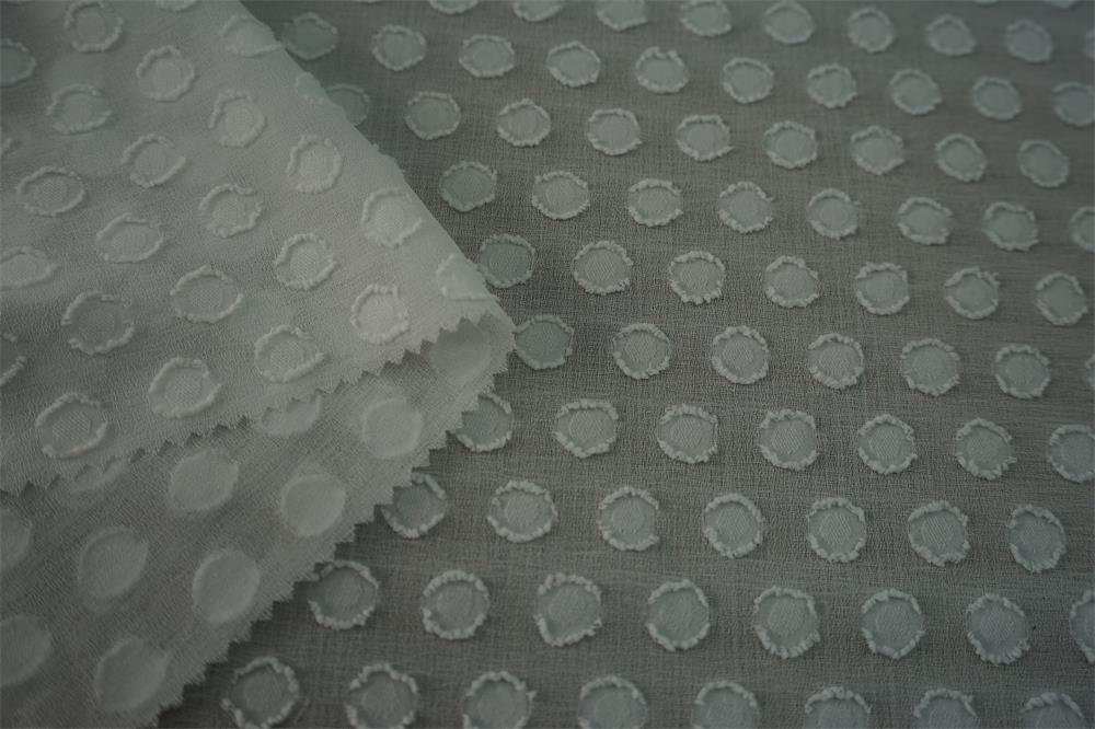 Polka Dot Clip Jacquard Fabric