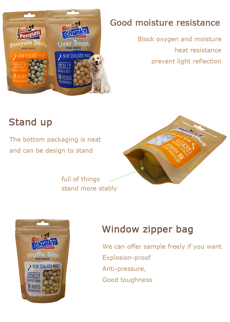 Pet food stand up pouch