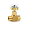 1/4" BSP Female Thread Two Way Straight Brass Needle Valve Regulating Valve For Water Oil Air