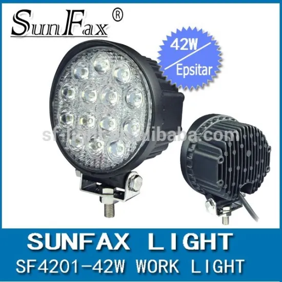 Hot sale! 42W 12V led work light lamp for farm tractor excavator, 6000K UTV headlight
