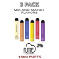 Melhor qualidade Fume extra 1500 Puffs descartáveis ​​vape