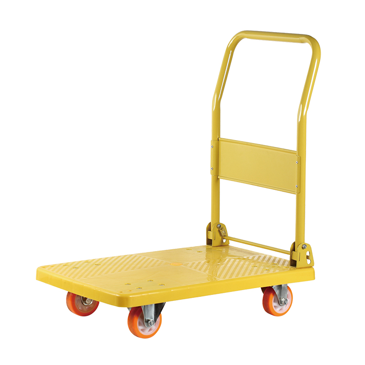 Yellow Folding Platform Trolley 300kg