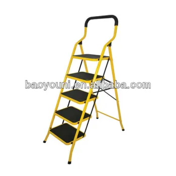 Bonunion 5-step adjustable step ladder safety step ladders mobile safety steps TY05