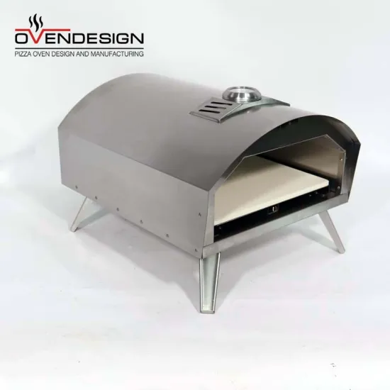 13-Inch Stainless Steel Tabletop Gas Pizza Oven BBQ Grill Low Price with Ovenable Pizza Plates for Canada