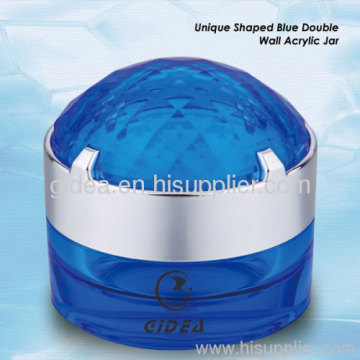50ml Blue Round Containers For Creams Plastic 