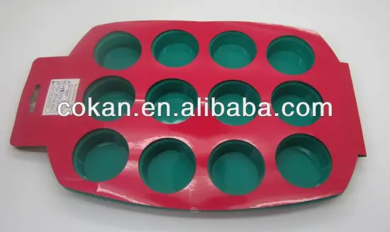 Wholesale Custom Design 12 Cups Silicone Cake Mould CK-SL128