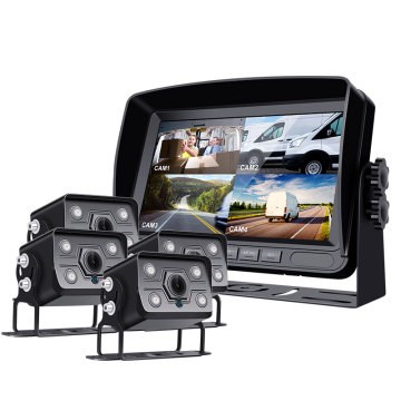 Direct OEM ODM AHD IPS 7" Wired Backup Camera Monitor with 1080P Rearview Camera Kit for Rv/Truck/Bus/Commercial Vehicles