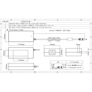 Adaptateur d&#39;alimentation ETL 28V 8A 224W pour le plongeur de voiture avec un adaptateur de puissance AC approuvé par le CC approuvé