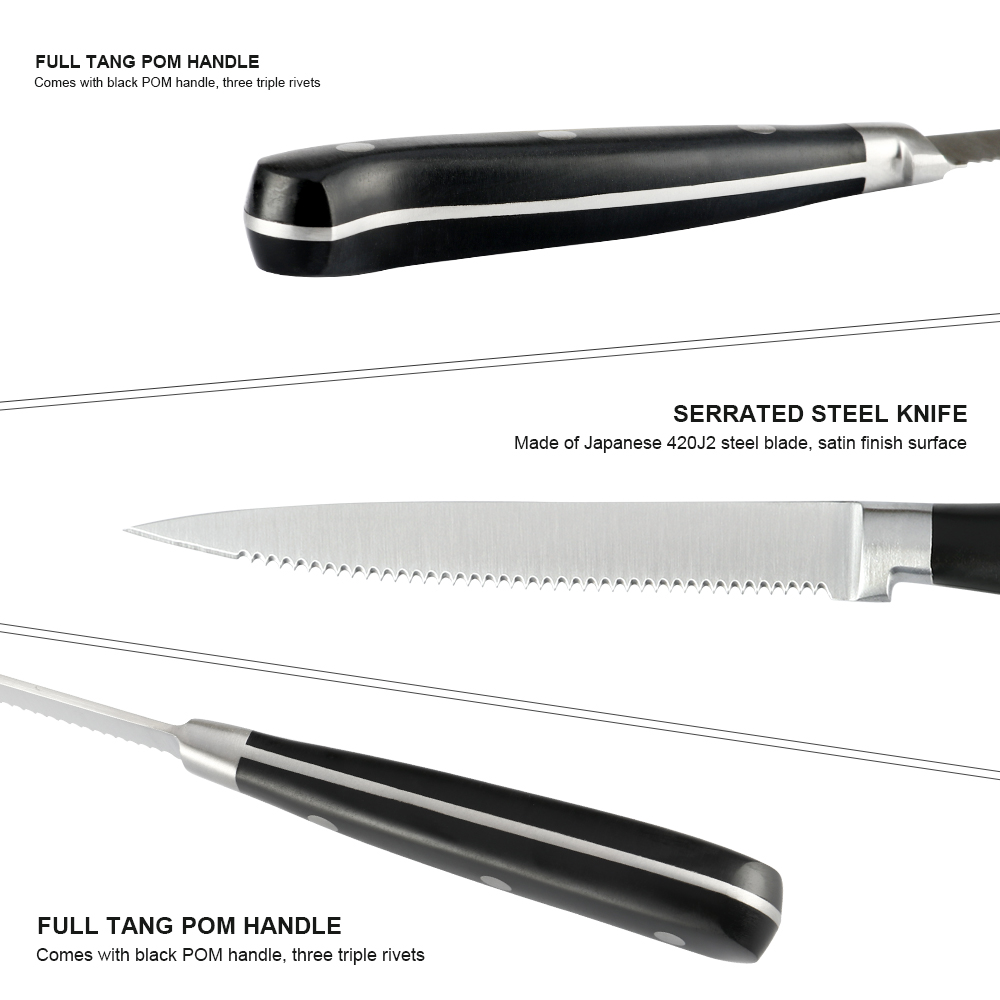 Juego de 4 cuchillos para cuchillos de carne