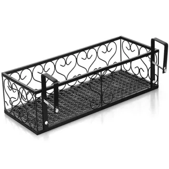 Wholesale Metal Black Long Square Flower Pot Trays and Plant Holders for Home and Garden