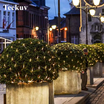 Teekuv LED Net Fairy String Light Garland Window Window Tiệc cưới Trang trí Giáng sinh