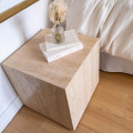 Nordic Beige Travertine Stone Sofa Ecktisch